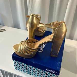 Limelight Platforms New Size 8 Gold Vegan